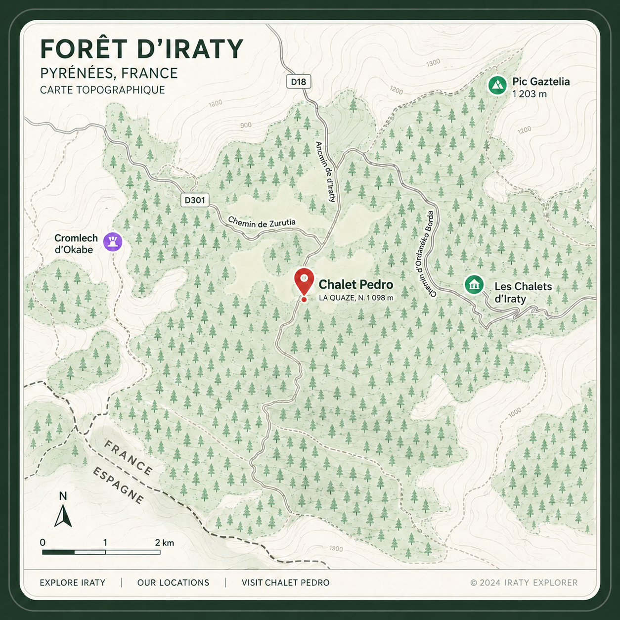Carte Iraty Chalet Pedro